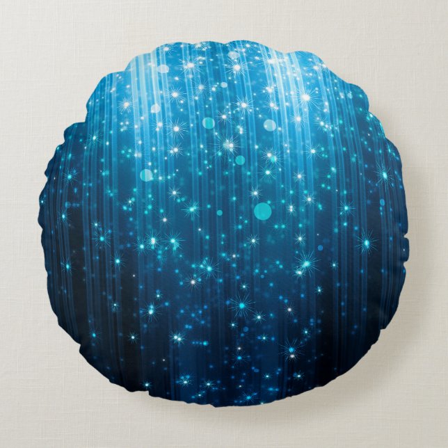 Abstract glowing background round cushion (Front)