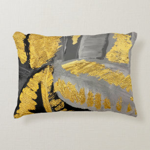 Abstract gold background luxury rich vintage grung decorative cushion