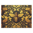 Abstract gold bee. Golden floral insect pattern