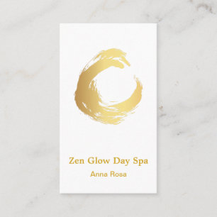 *~* Abstract Gold Brush Reiki Meditation Yoga Zen Business Card