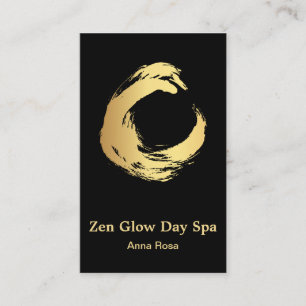 *~* Abstract Gold Brush Reiki Zen Meditation Business Card