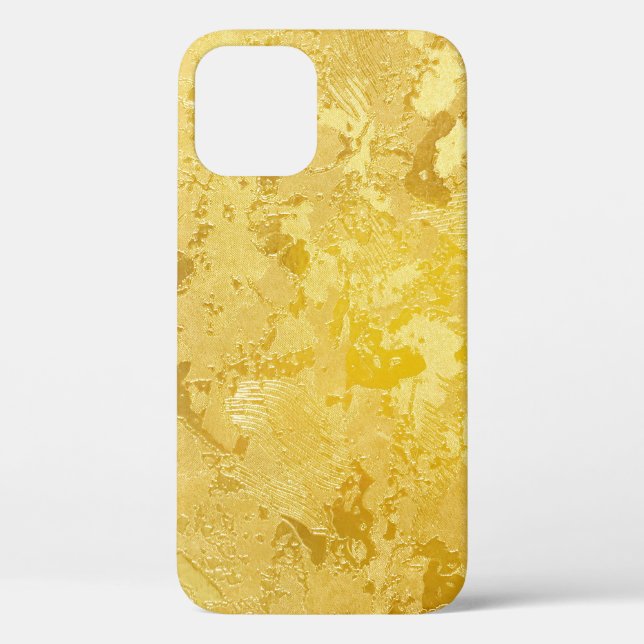 Abstract gold colour painted on grunge rough surfa Case-Mate iPhone case (Back)