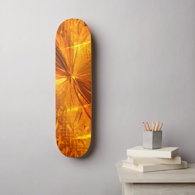 Abstract Gold Combs Skateboard (Wall Art)