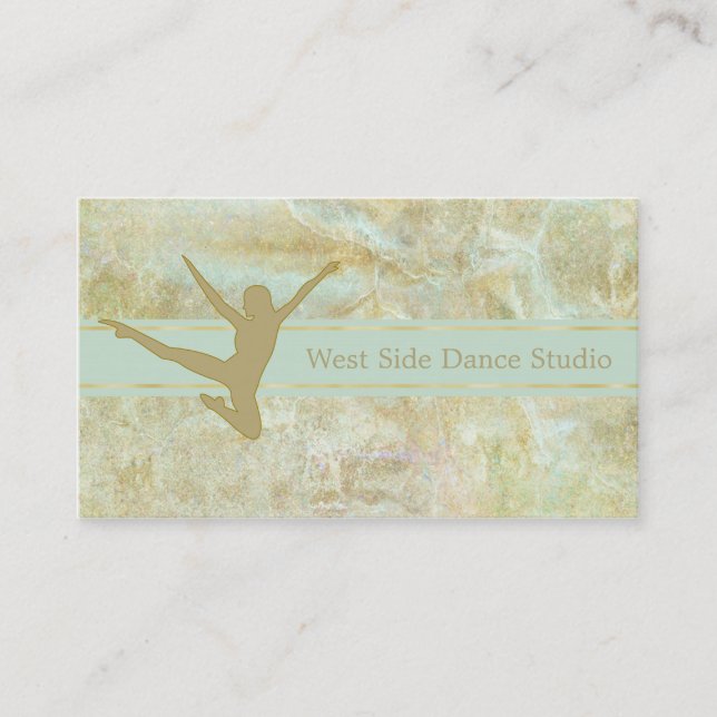 Abstract Gold Dancer Business Card (Front)