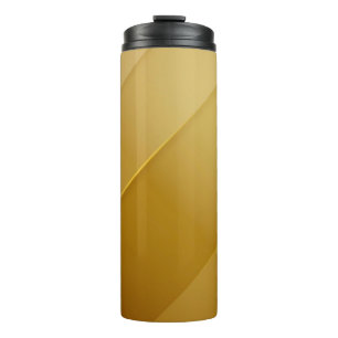 Abstract Gold Diagonal Layers Luxury Art Thermal Tumbler