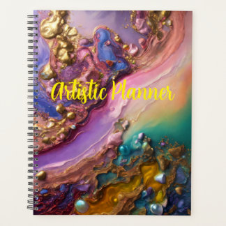 Abstract Gold Fluid Planner
