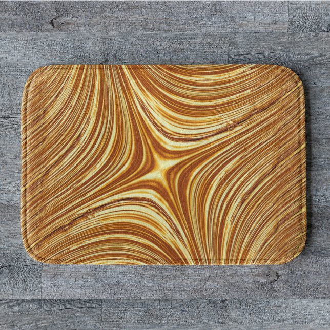 Abstract Gold Fractal Bath Mat (Creator Uploaded)
