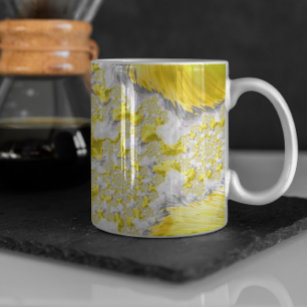 Abstract Gold Fractal Coffee Mug