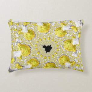 Abstract Gold Fractal Decorative Cushion