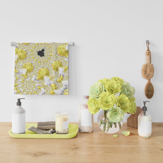 Abstract Gold Fractal Hand Towel (Creator Uploaded)