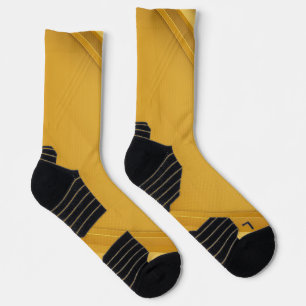 Abstract Gold Geometric Luxury Background Art Socks