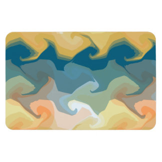ABSTRACT GOLD GREEN BLUE MAGNET