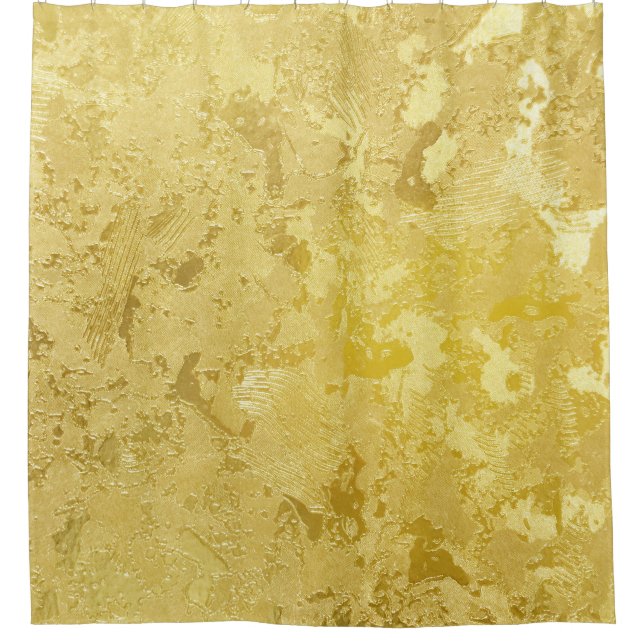 Abstract Gold Grunge Texture Background Shower Curtain (Front)