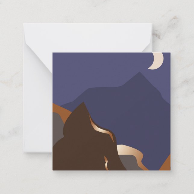 Abstract gold landscape card (Front)