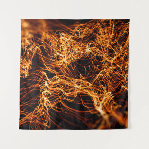 Abstract gold lights tapestry