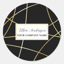 Abstract gold lines sticker