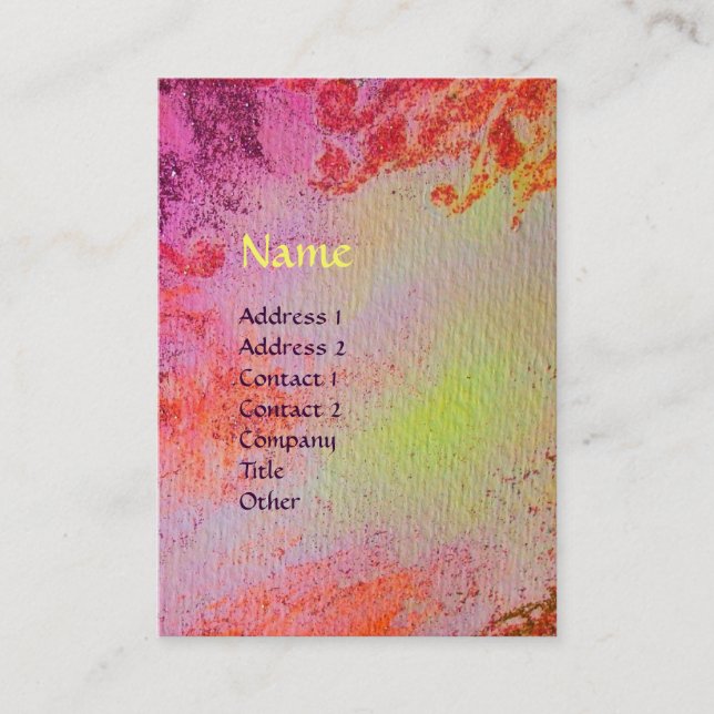 ABSTRACT GOLD MAGIC SWIRLS MONOGRAM BUSINESS CARD (Front)