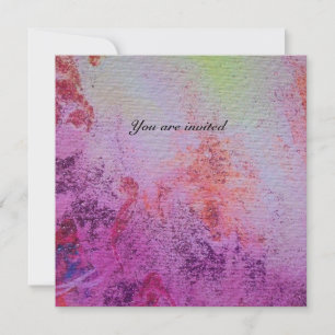 ABSTRACT GOLD MAGICS WIRLS ice purple pink fuchsia Invitation