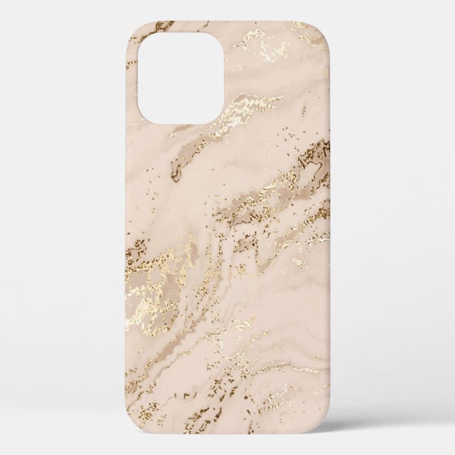 Abstract gold marble with glitter waves Case-Mate iPhone case (Back)