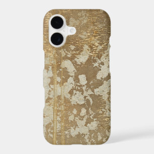 Abstract Gold Painting with Silver Speckles