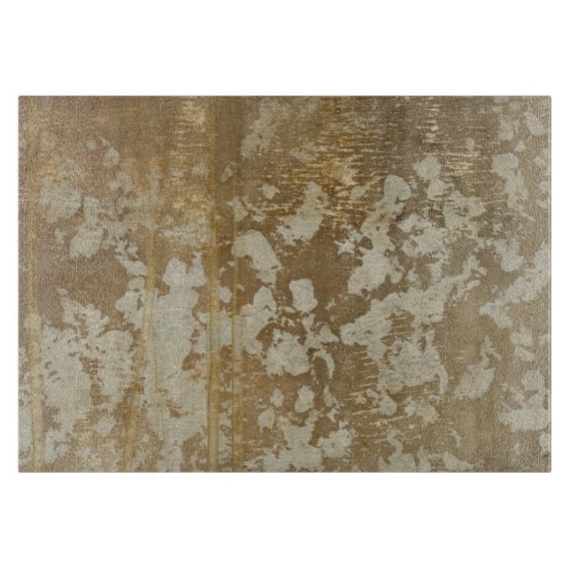 Abstract Gold Painting with Silver Speckles Cutting Board (Front)
