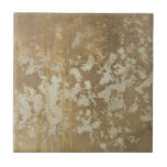 Abstract Gold Painting with Silver Speckles Tile<br><div class="desc">Megan Meagher created this abstract gold painting that features silver speckles. A very contemporary piece,  art lovers should add this piece to their collection ASAP!</div>