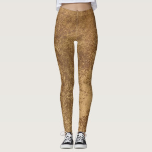 Abstract gold paper leggings