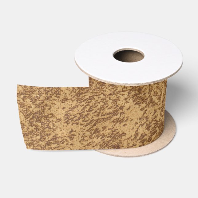 Abstract gold paper satin ribbon (Spool)