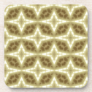 Abstract Gold Pattern Coaster