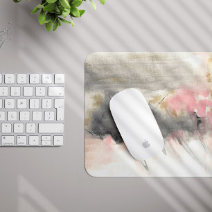 Abstract Gold Pink Art Mouse Pad