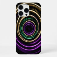 Abstract Gold Purple Green Swirl iPhone 16 Pro Max