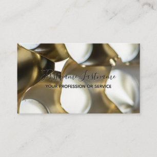 Abstract gold silver metal alloy structures busine business card