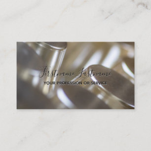 Abstract gold silver metal alloy structures business card