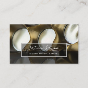 Abstract gold silver metal alloy structures business card