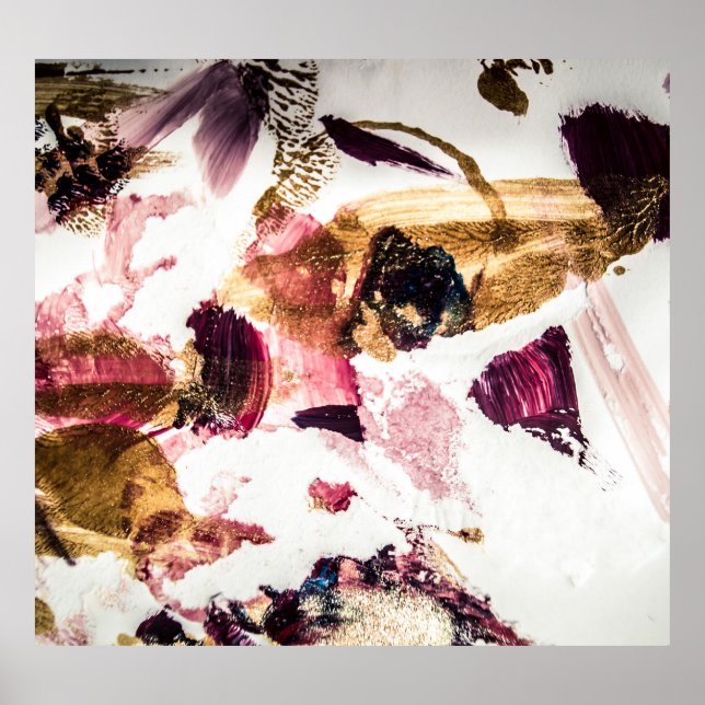 Abstract Gold Sparkles Creative Art Poster (Front)