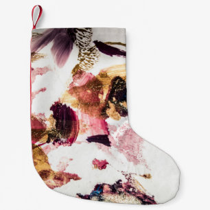 Abstract Gold Sparkles Creative Art Small Christmas Stocking