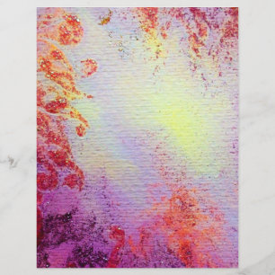 ABSTRACT GOLD SWIRLS , soft yellow pink purple