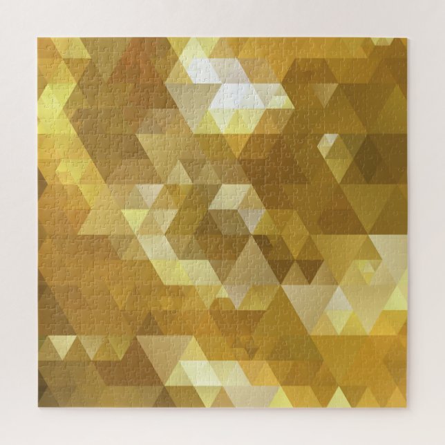 Abstract Gold Triangle Texture Jigsaw Puzzle (Vertical)