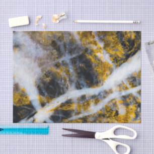 Abstract gold white lines rocky texture tissue paper