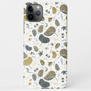 Abstract golden and blue foliage iPhone 11Pro max case