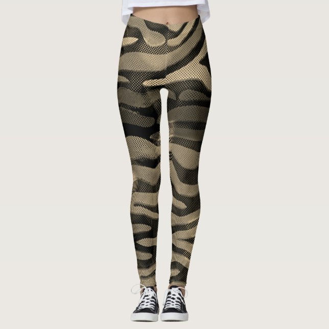 Abstract Golden Army Leggings (Front)