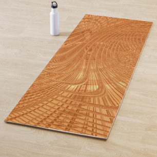 Abstract Golden Art Wavy Yoga Mat