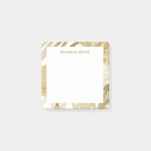 Abstract Golden Border with Geometric Shapes - Post-it Notes