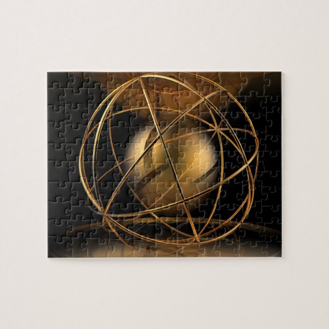 Abstract Golden Cage Jigsaw Puzzle (Horizontal)