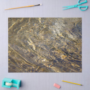 Abstract Golden Fountain Water 2 Tissue Paper