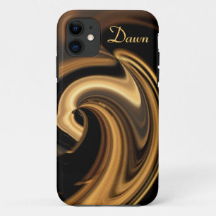 Abstract Golden Heart iPhone 5 case *Personalise*