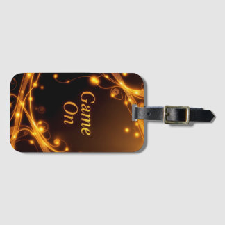 Abstract Golden Luggage Tag