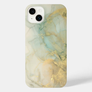 Abstract Golden Marble Art iPhone 14 Plus Case