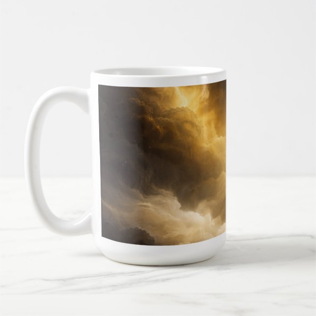 Abstract Golden Nebula Mug (Left)