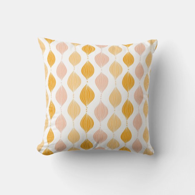 Abstract golden ogee pattern background cushion (Front)